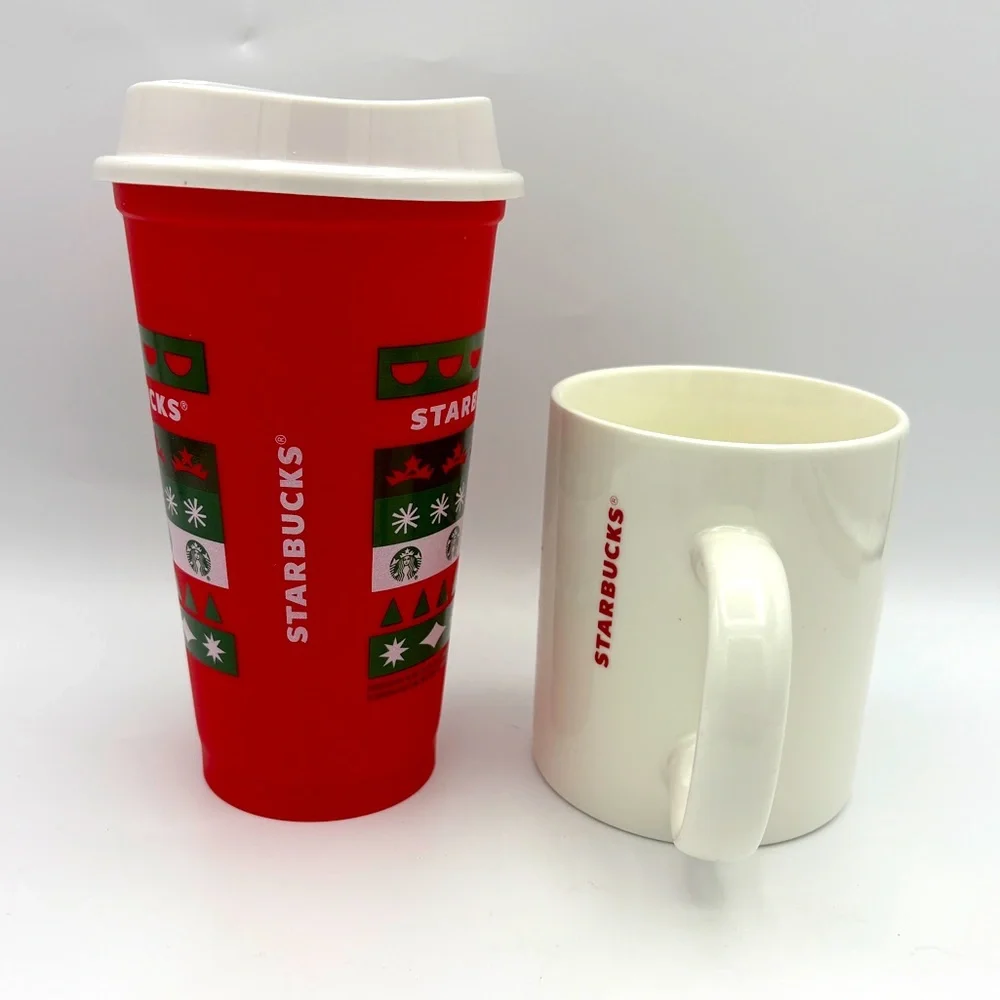 Starbucks Pair of Christmas Drinkware - Tumbler and Mug